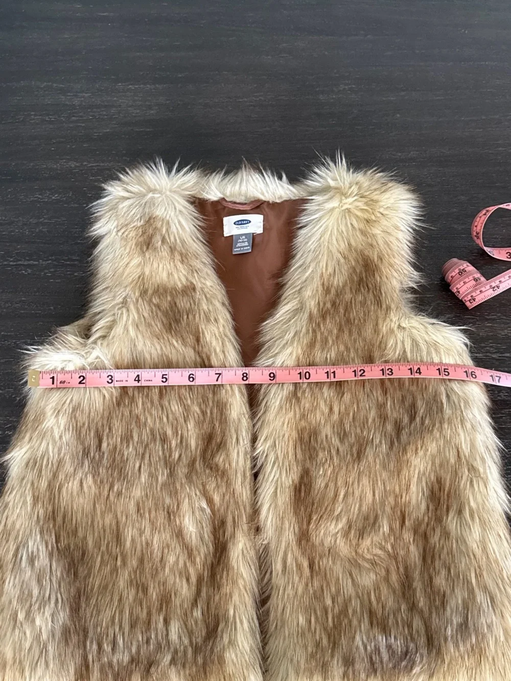 Old Navy Girls Large (10/12) Faux Fur Vest